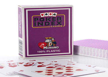Plastik Modiano Poker Endeksi Casino Oyunları için işaretli Poker Kartları