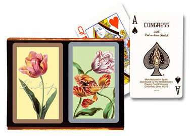 Plastik Kongre İşaretli Oyun Kartları Güverte Görünmez Mürekkep İşlenmiş Oyun Kartları