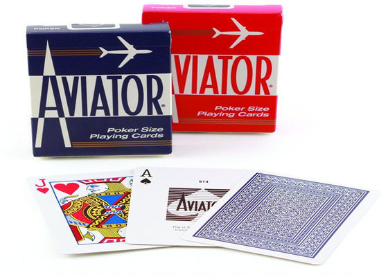 Aviator Pinochle İşaretli Kart Güverte / Görünmez Spy Oyun Kartları Poker Hile